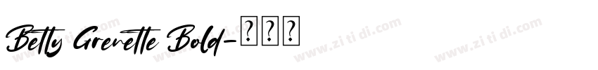 Betty Grenette Bold字体转换